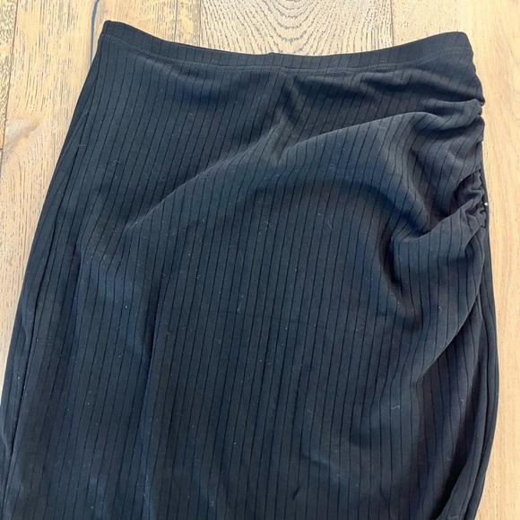 Women Split Bodycon Midi Skirt High Waist BLACK Pencil Size Medium - Picture 6 of 8